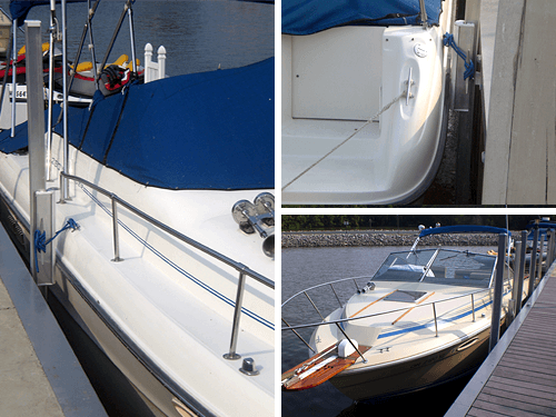 close-up products of Nauti-GLIDE on boat by deck